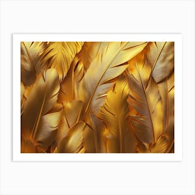 Gold Feathers 5 Art Print