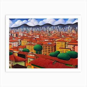 Bogota Cityscape Art Print