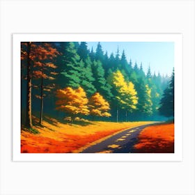 Autumn Road 6 Art Print