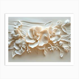 Beautiful Flower 3d 5 Art Print