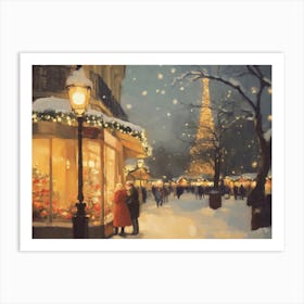 Christmas In Paris Art Print