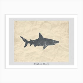 Dogfish Shark Silhouette 6 Poster Art Print