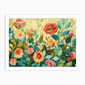 Flowers In The Garden 4 Art Print