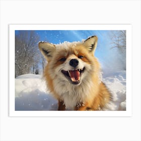 Fox in the Snow Art Print