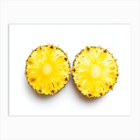 Pineapples Isolated On White Background Art Print