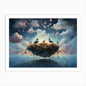 Birds In The Nest Paintings Art Print 1 Art Print