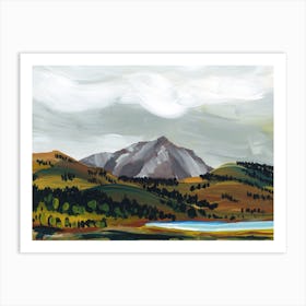Yellowstone Mountain Landscape Art Print