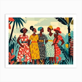 African Women In The Jungle Art Print