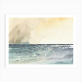 Watercolor Beach, Minimalist Abstract Art Print