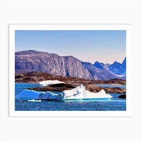 Icebergs In The Water (Greenland Series) 1 Art Print