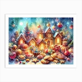 Christmas Village 6 Art Print