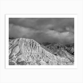 Black And White Himalaya Mountain Range Art Print