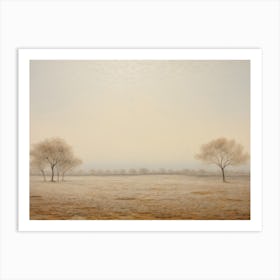 Farm Field Autumn Vintage Art Print