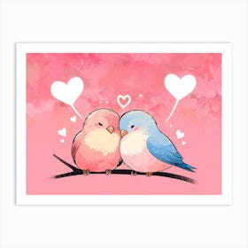 Two Birds On A Branch 10 Art Print