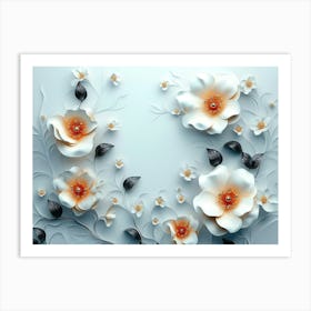 Flowers Wallpaper 7 Art Print