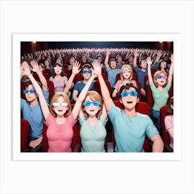 Audience At The Cinema Art Print