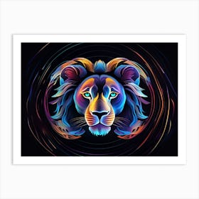 Lion Head 5 Art Print