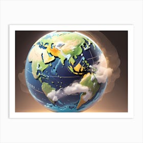 Earth Globe Stock Videos & Royalty-Free Footage Art Print