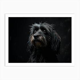 Black Dog Portrait 1 Art Print