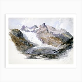 Rhône Glacier From Splendid Mountain Watercolours Sketchbook (1870), John Singer Sargent Art Print