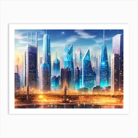 Futuristic Cityscape 20 Art Print