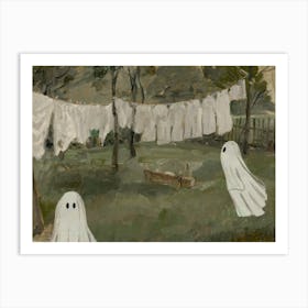 Laundry Room Ghosts Art Print
