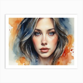 Watercolor Of A Woman 3 Art Print