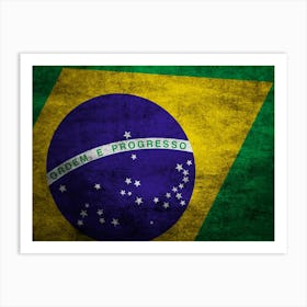 Brazil Flag 3 Art Print