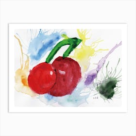 Cherry painted by Little Artist O.D.R Art Print