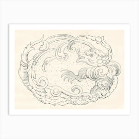 Antique Chinese Pattern, Albert Racine Art Print