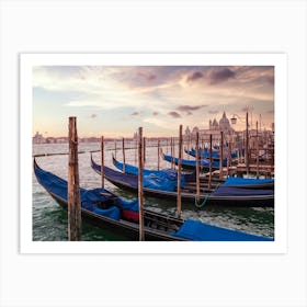Venice Gondolas And Santa Maria Della Salute Art Print