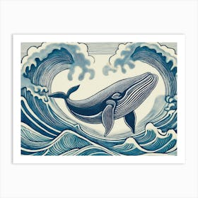 Happy Whale Art Print