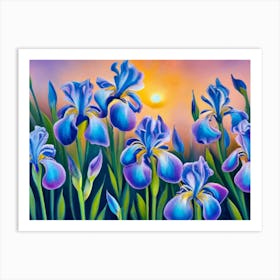 Sunset Iris Art Print