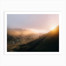 Sunrise In The Mountains Art Print