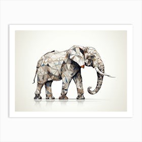 Elephant Polygonal Art Print