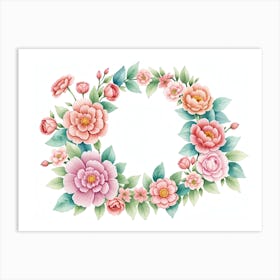 Floral Wreath 3 Art Print