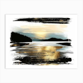 Sunset On The Lake 5 Art Print