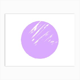 Abstract Purple Circle – Minimalist Modern Art Design Art Print