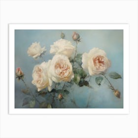 Pastel Roses Painting Art Print