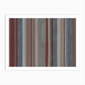 A Seamless Pattern With Vertical Stripes In Shades Of Red, Brown, Gray, And Blue, Creating A Striped Background Texture Art Print