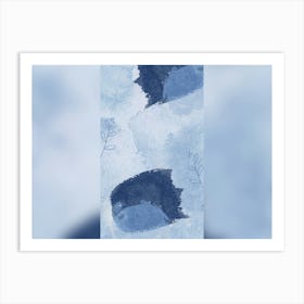 Blue Watercolor Painting Art Print