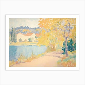 Autumn Lake Landscape Art Print