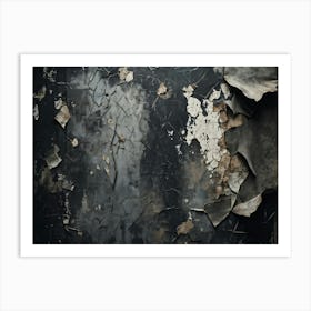 Abstract Background Composed Of Aged Weathered Wallpaper With A Retro Horror Vintage Aesthetic Fea (5) Art Print