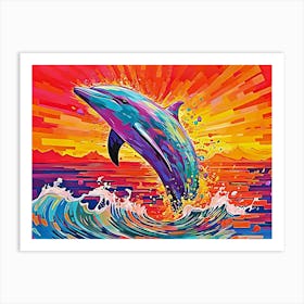 Dolphin In The Ocean 1 Art Print