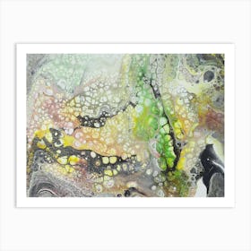 Organic Green Abstract Painting Art Print