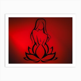 Lotus Girl 2 Art Print