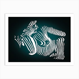 Zebra Girl 3 Art Print