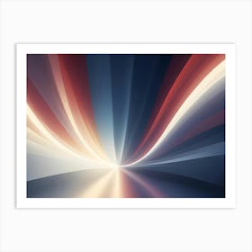 Abstract Image Of Colorful Lines Radiating Outwards From A Central Point, Creating A Sense Of Depth And Movement Art Print