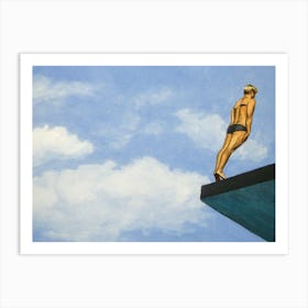 High Diver On The Edge Art Print