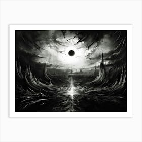 Enlightenment Abstract Black And White 8 Art Print